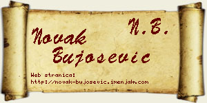Novak Bujošević vizit kartica